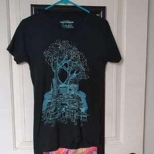 Threadless Brown Tee with White Graphic